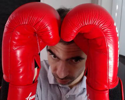 picture with boxing gloves